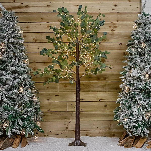 Samuel Alexander 6ft Light Up Eucalyptus Christmas Tree with 360 Warm White LEDs
