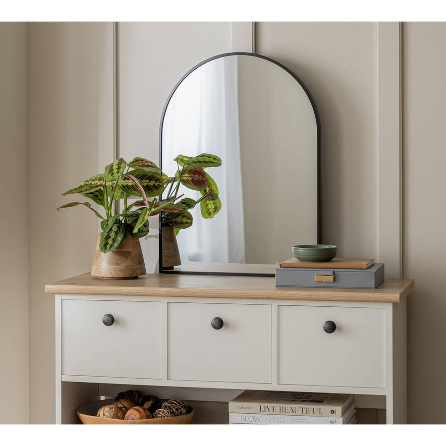 Habitat Black Arch Wall Mirror - 60 x 45cm