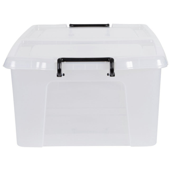 Strata Smart 50L Plastic Storage Boxes with Lid - Clear
