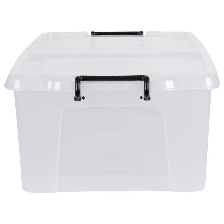 Strata Smart 50L Plastic Storage Boxes with Lid - Clear