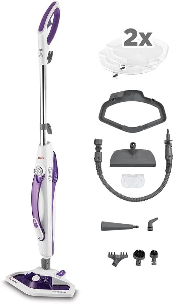 Polti Vaporetto SV440 Double 2 In 1  Upright Steam Mop - Purple & White