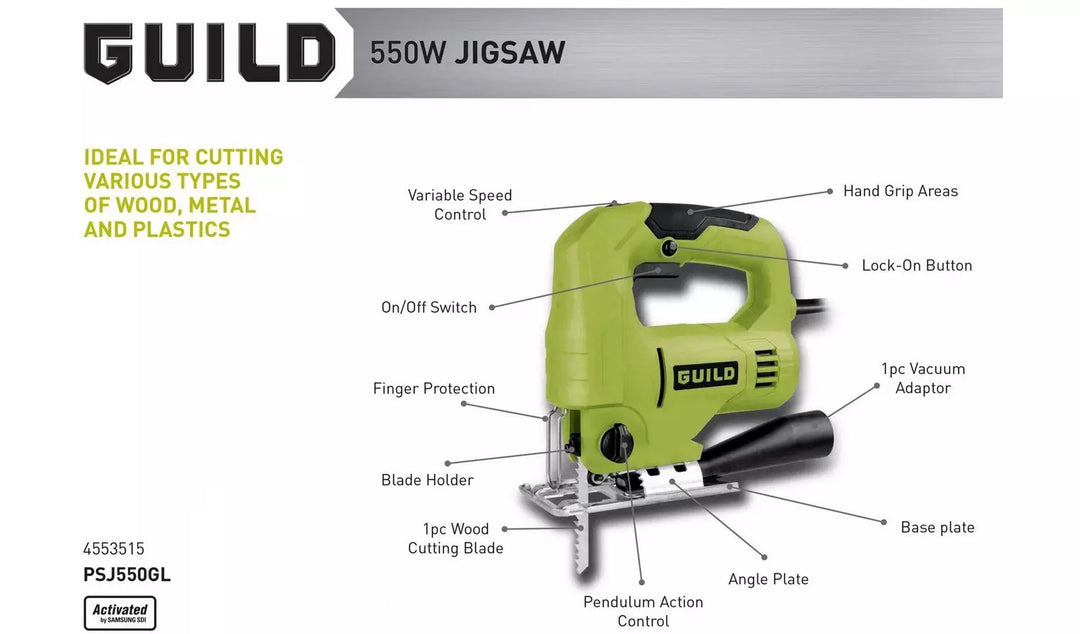 Guild Variable Speed Jigsaw - 550W