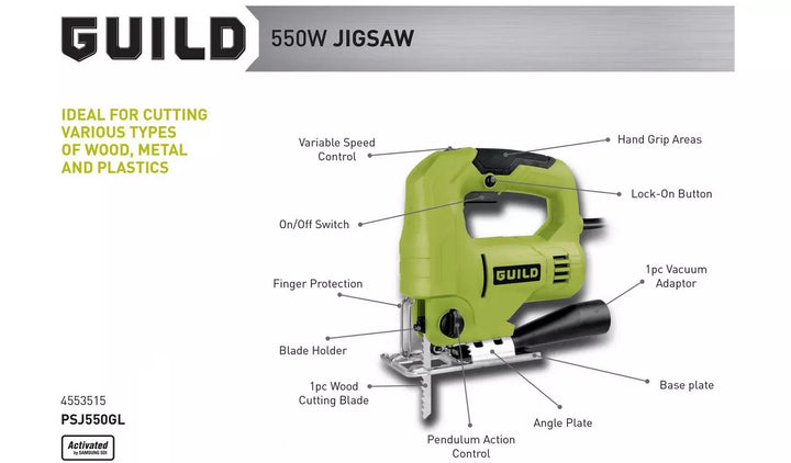 Guild Variable Speed Jigsaw - 550W