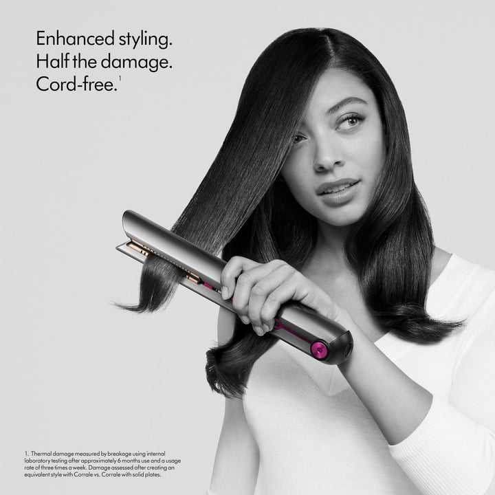 Dyson Corrale Cordless Hair Straightener - Nickel / Fuchsia - No Heatpad or Charging Dock.
