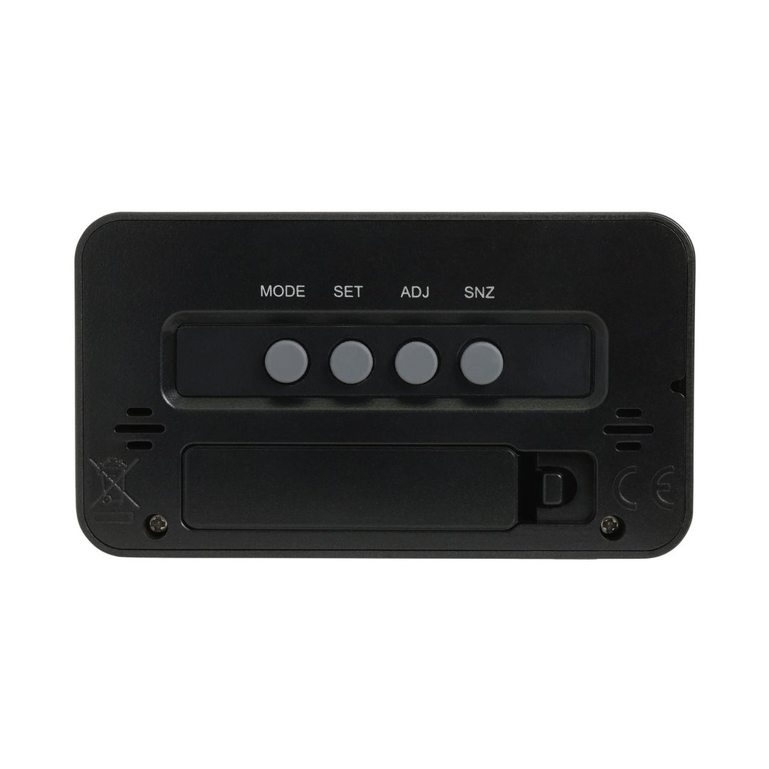 Constant LCD Display Digital Alarm Clock - Black