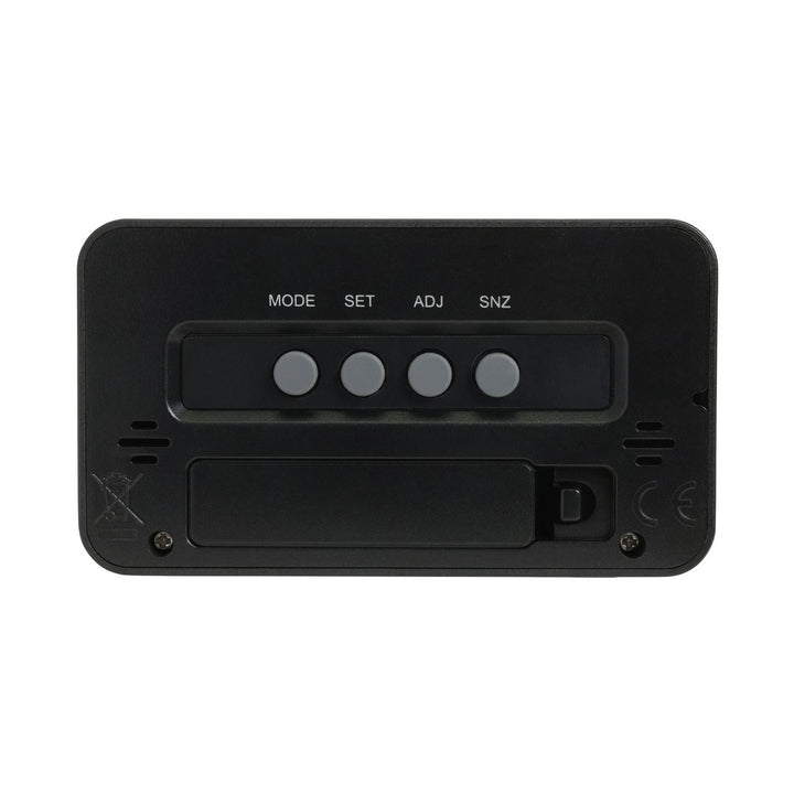 Constant LCD Display Digital Alarm Clock - Black