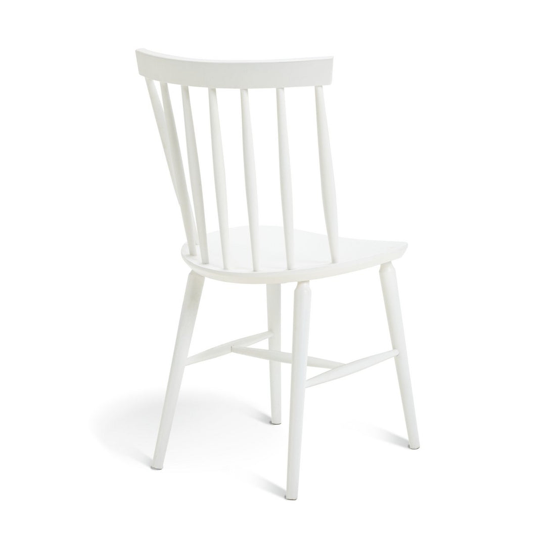 Habitat Talia Pair of Solid Wood Dining Chairs - White