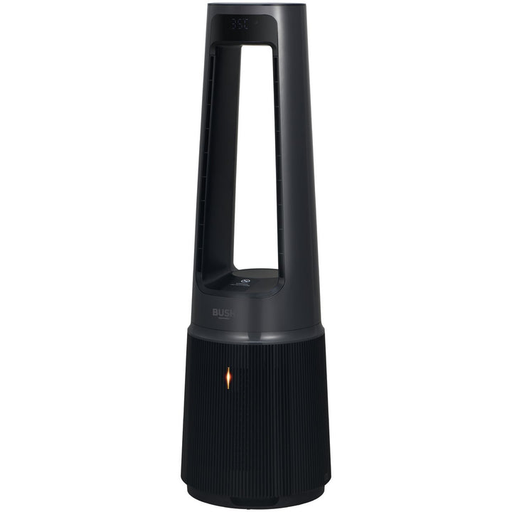 Bush Black Bladeless Cool, Purify & Heat Tower Fan