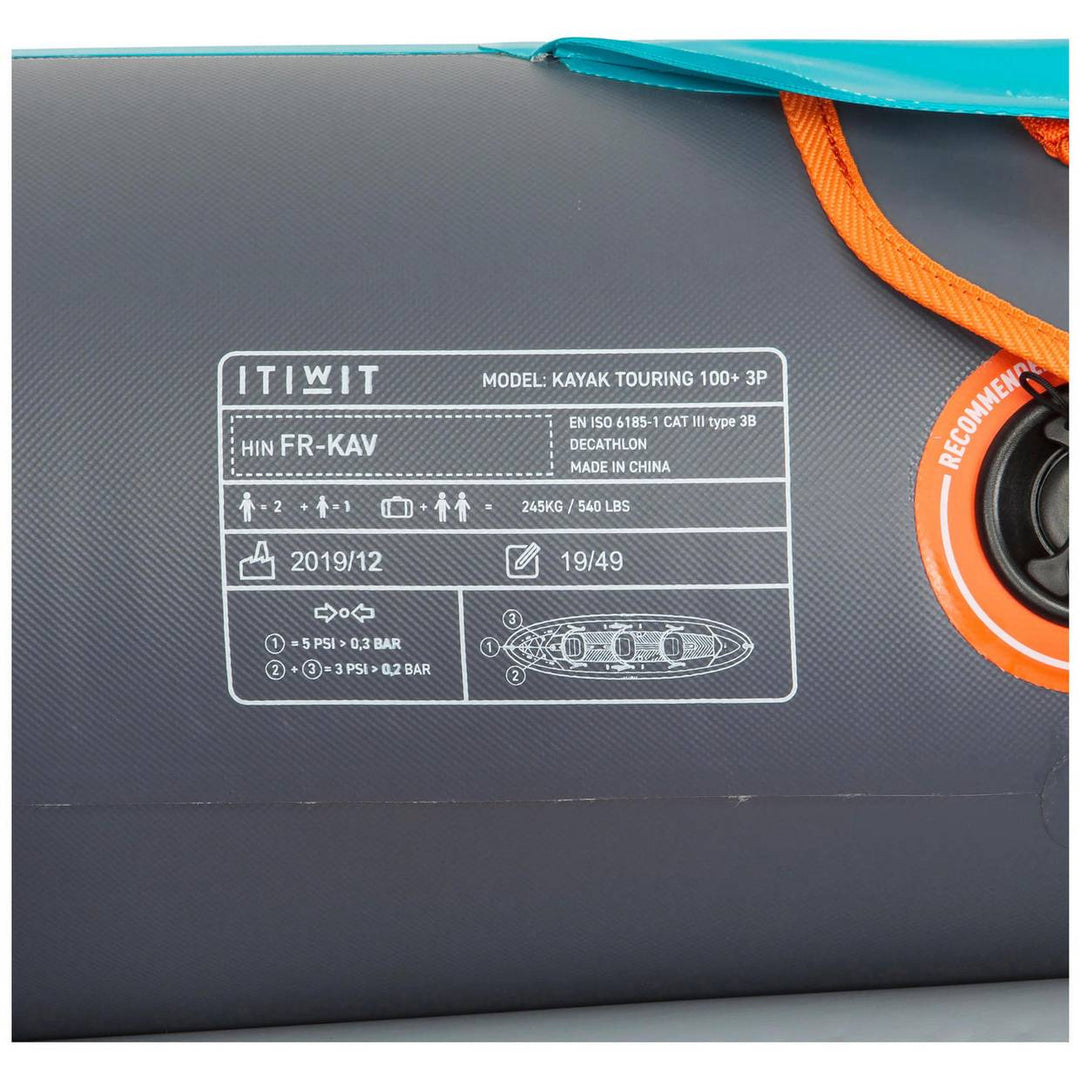 Decathlon X100 L 3 Person Inflatable Kayak