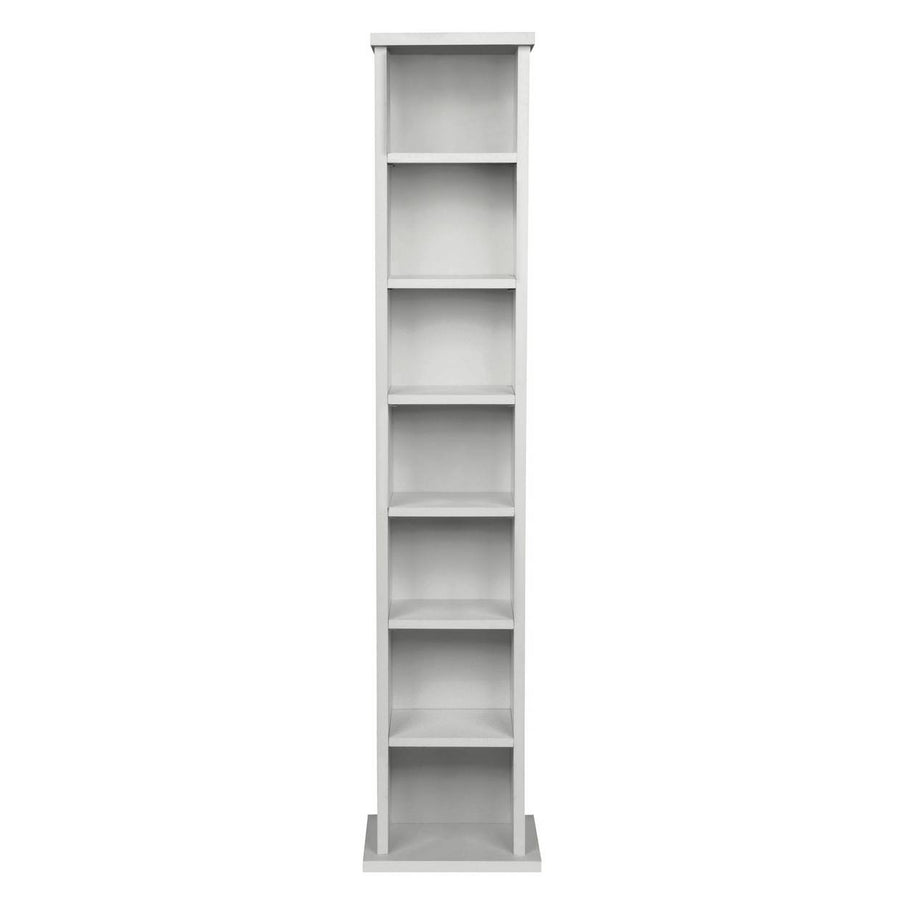 Home Maine CD and DVD Storage unit - White wood effect