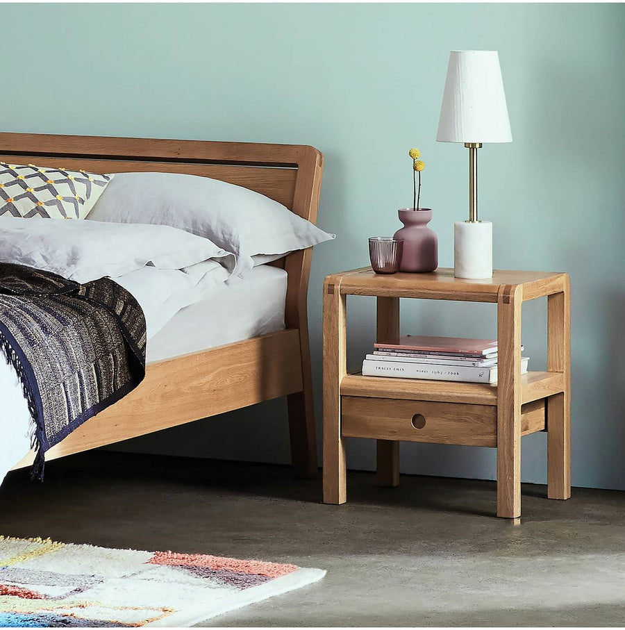 Habitat Radius 1 Drawer Bedside Table - Oak