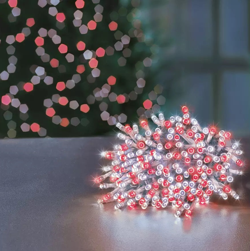 Premier Decorations Red & White LED Christmas Tree Lights