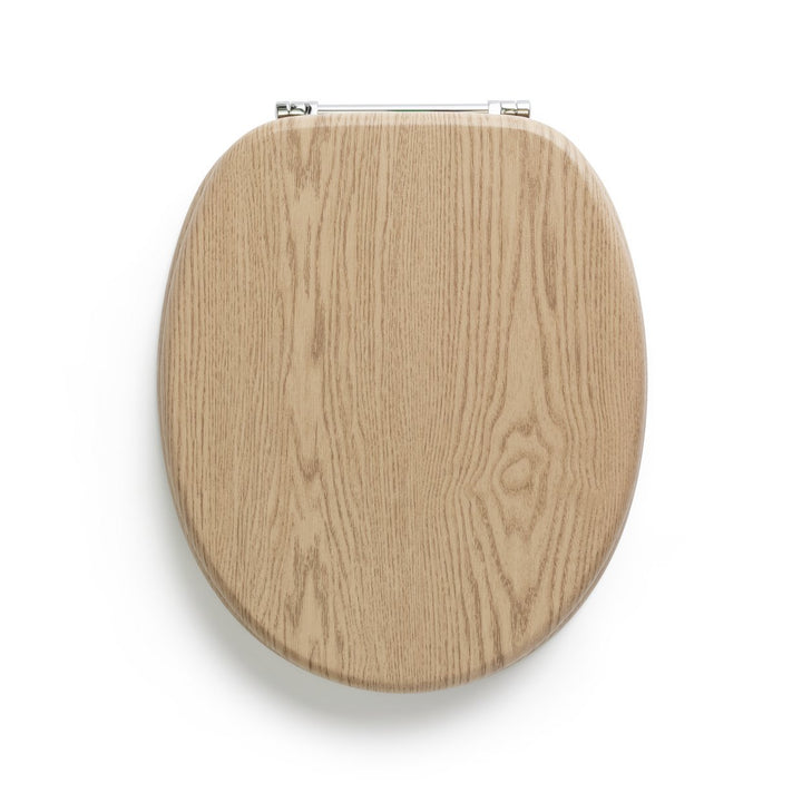 Home Natural Oak Effect Toilet Seat - Natural