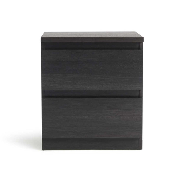 Habitat Jenson 2 Drawer Bedside Table - Black Brown