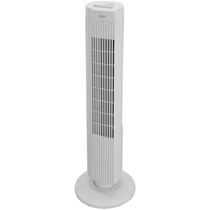 Bush White Oscillating Tower Fan - 28 Inch - 3 Speed