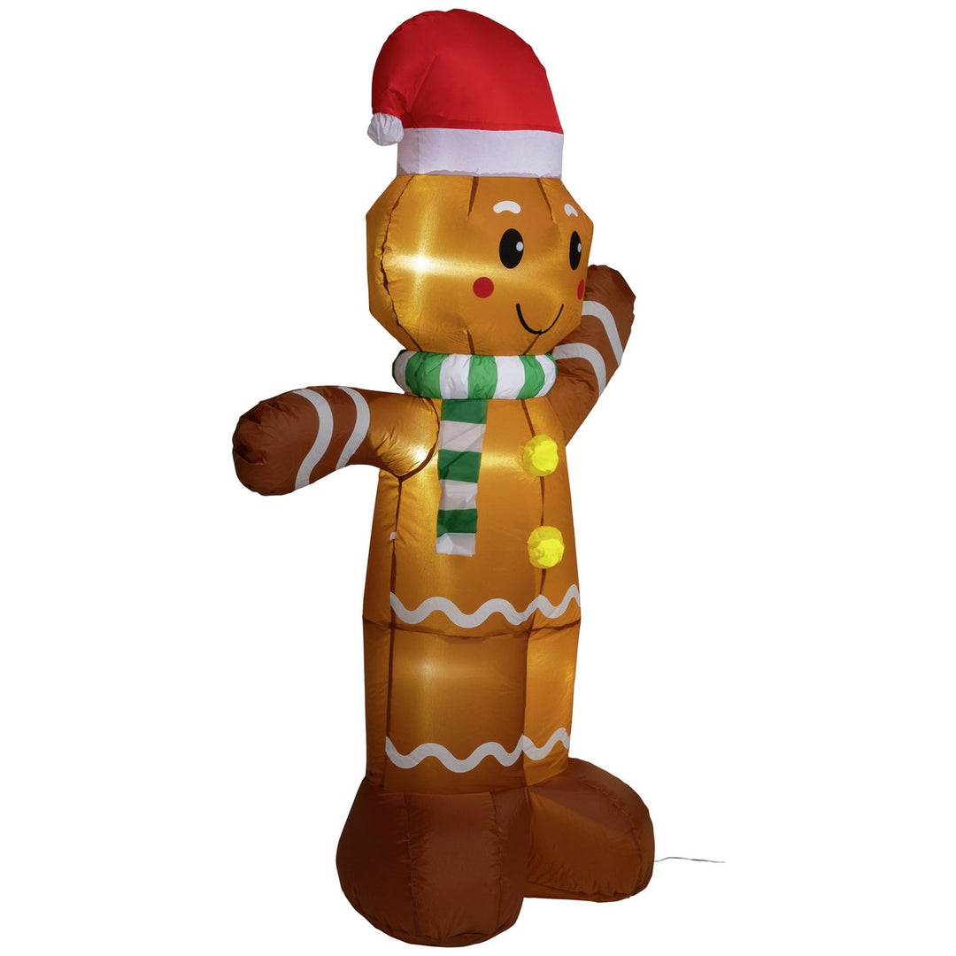 Home LED Lit Christmas Inflatable Gingerbread Decoration - 5ft - Indoor or Outdoor