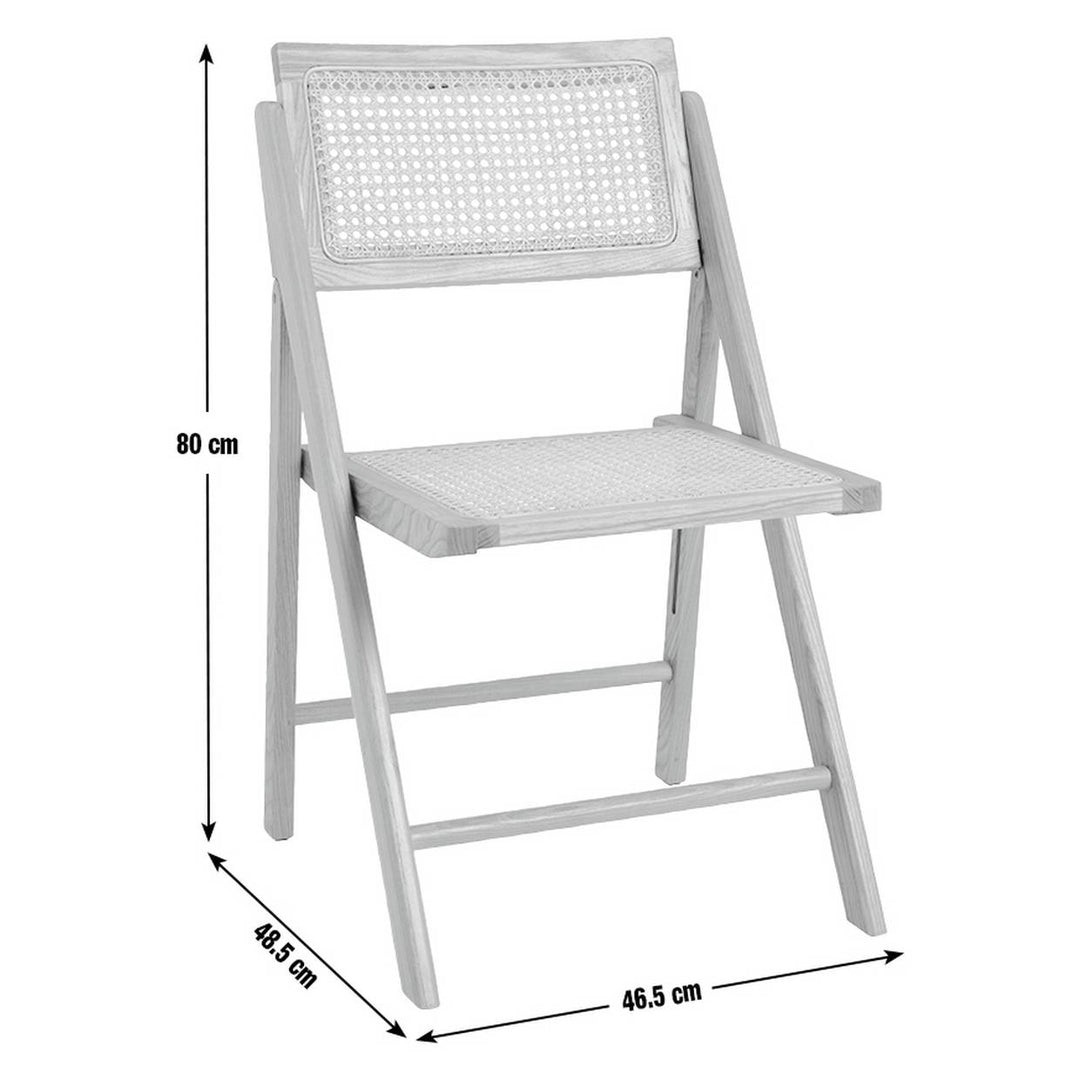 Habitat Peio Rattan Folding Dining Chair - Natural