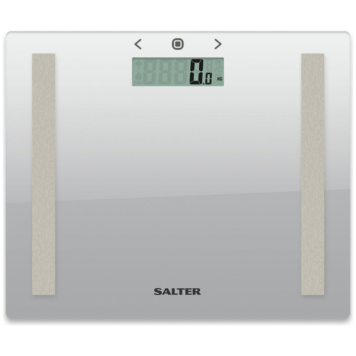 Salter Compact Glass Body Analyser Bathroom Scales - Silver