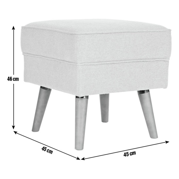 Habitat Callie Fabric Footstool - Light Grey