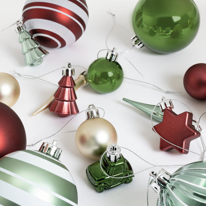Home Pack of 49 Classic Christmas Tree Baubles Decoration