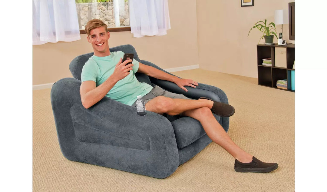 Intex Inflatable Pull Out Camping Chair - Grey