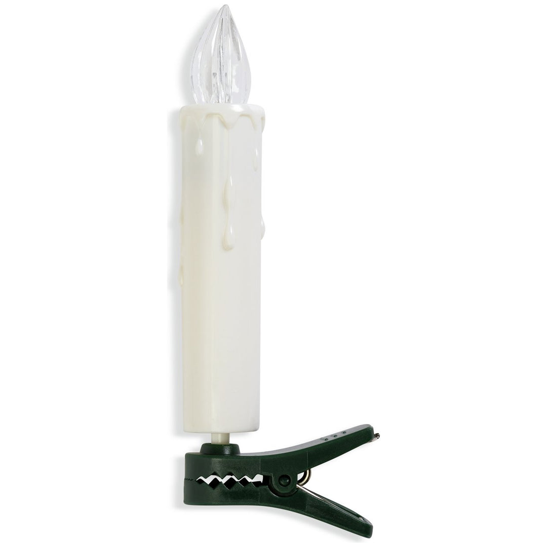 Habitat 10 White LED Clip On Candle Christmas Tree Light