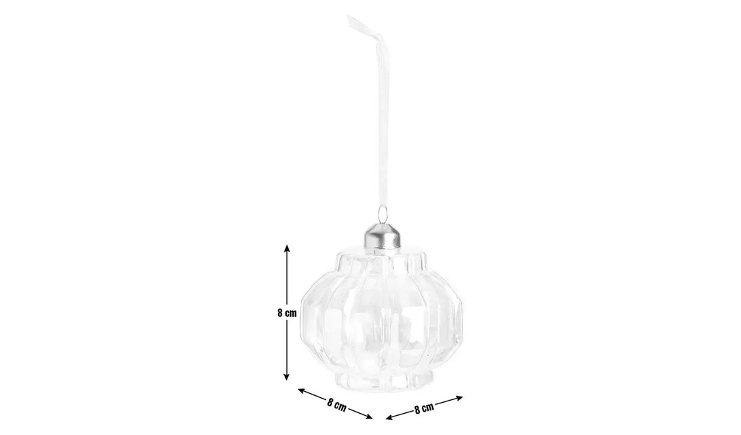 Habitat Pack of 6 Iridescent Shaped Glass Christmas Tree Baubles Decoration