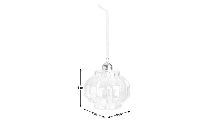 Habitat Pack of 6 Iridescent Shaped Glass Christmas Tree Baubles Decoration