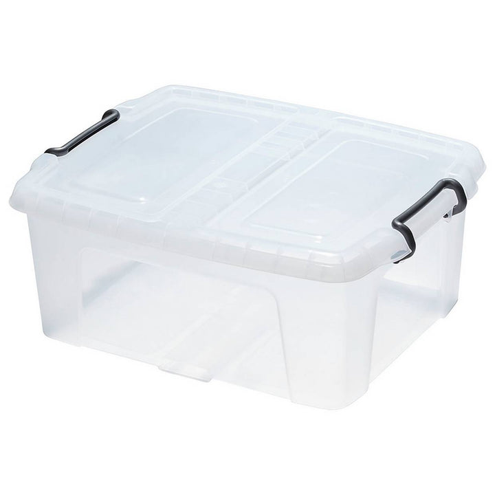 Strata Smart 24L Plastic Storage Boxes with Lid - Clear