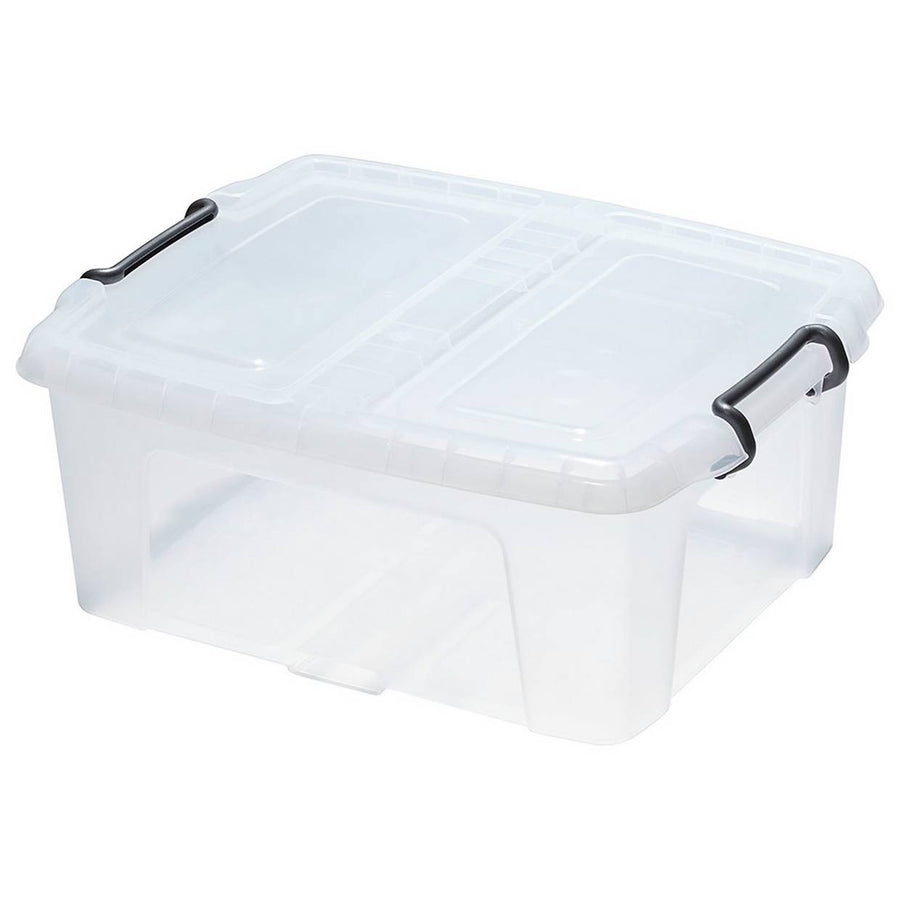 Strata Smart 24L Plastic Storage Boxes with Lid - Clear