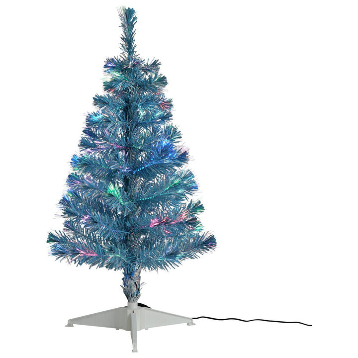 Home 3ft Fibre Optic Blue Christmas Tree