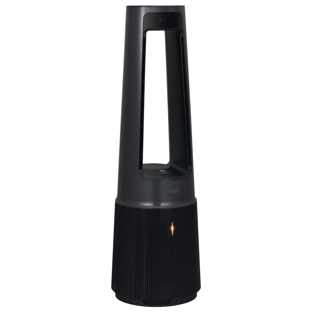 Bush Black Bladeless Cool, Purify & Heat Tower Fan
