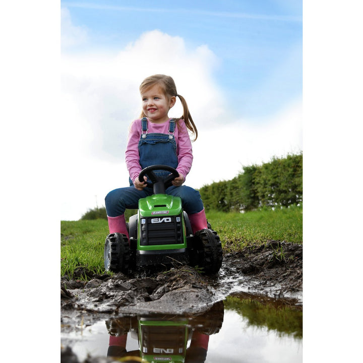 EVO Electric Tractor with Trailer 6V Powered Vehicle - Green