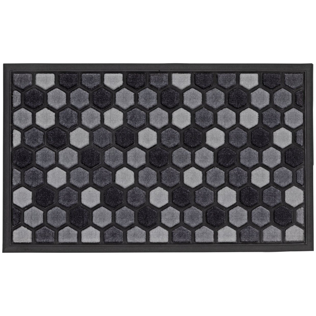 Home Scrape & Sorb Grey Short Pile Doormat - 75x45cm