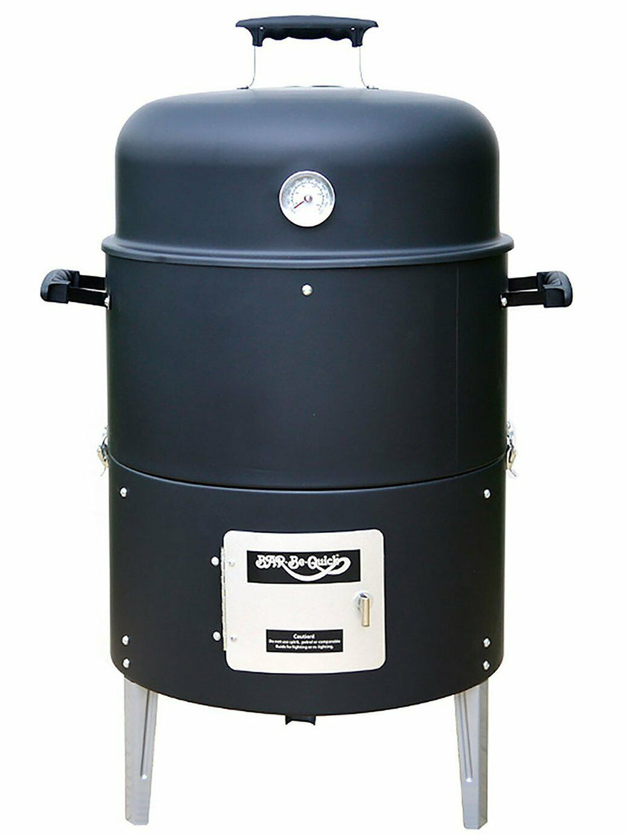 Bar-Be-Quick Charcoal Smoker And Grill BBQ - Black