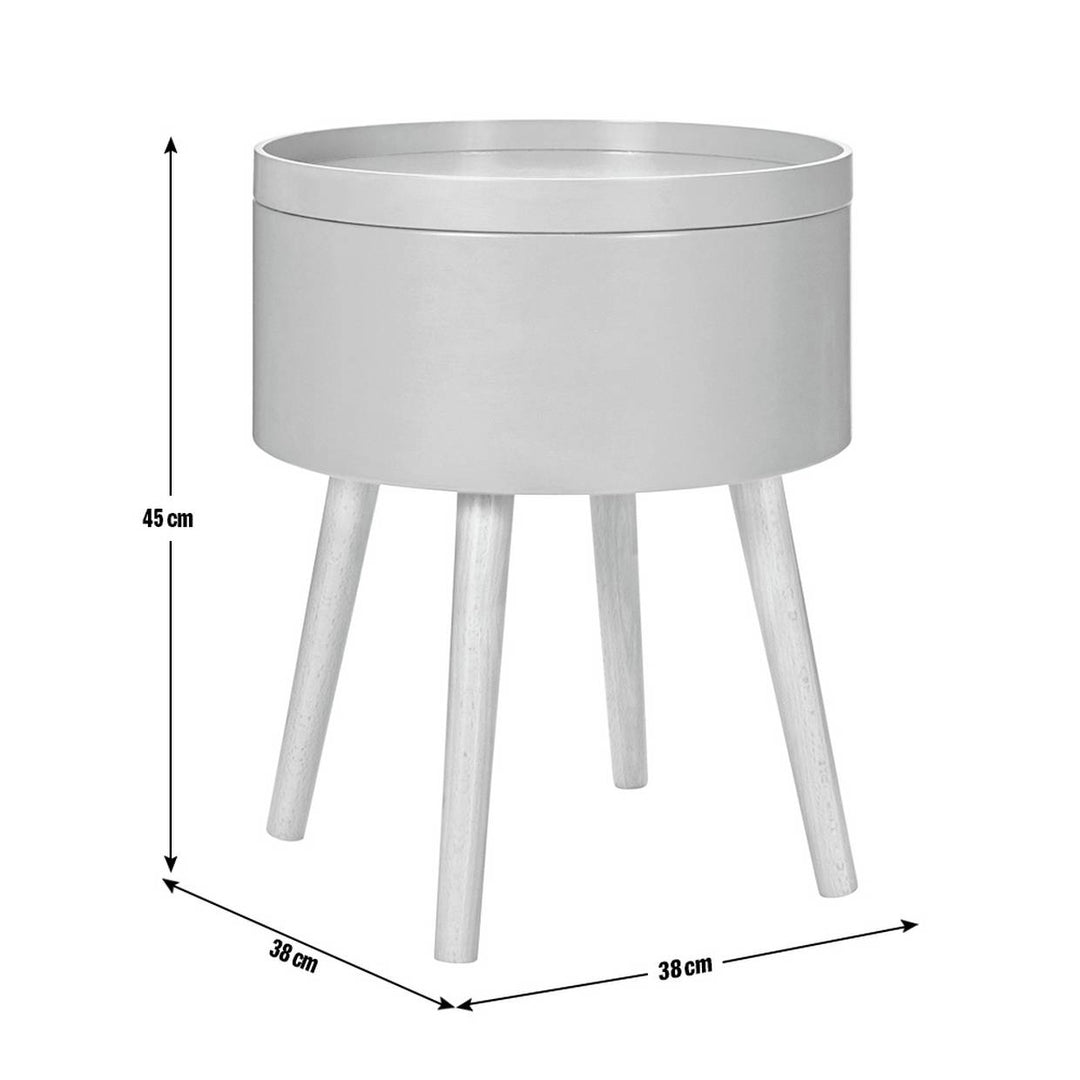 Habitat Skandi Storage Side Table - Grey