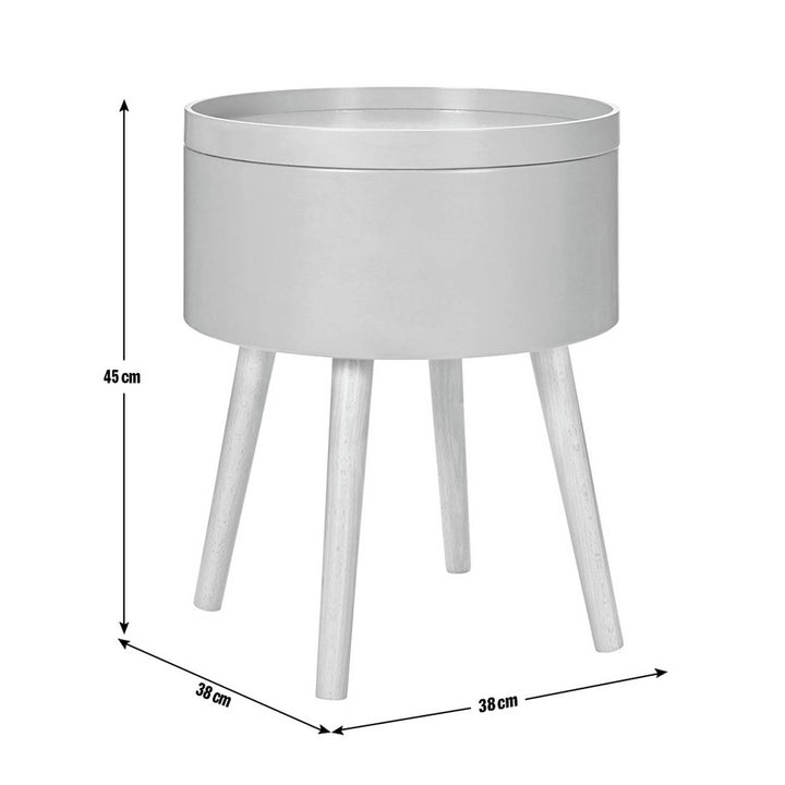 Habitat Skandi Storage Side Table - Grey