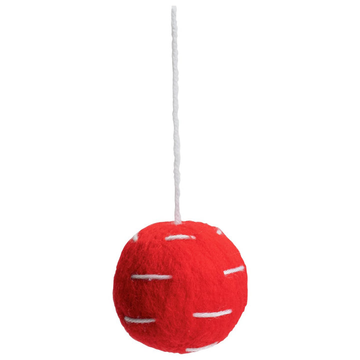 Habitat Pack of 6 Pattern Christmas Tree Baubles Decoration - Red & White