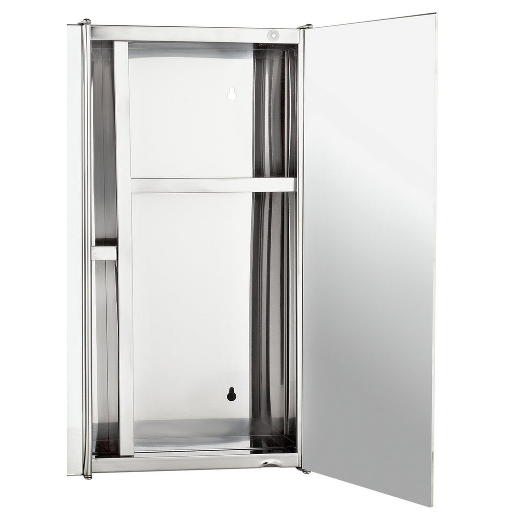 Home Stainless Steel 3 Door Mirrored Bathroom Wall Cabinet