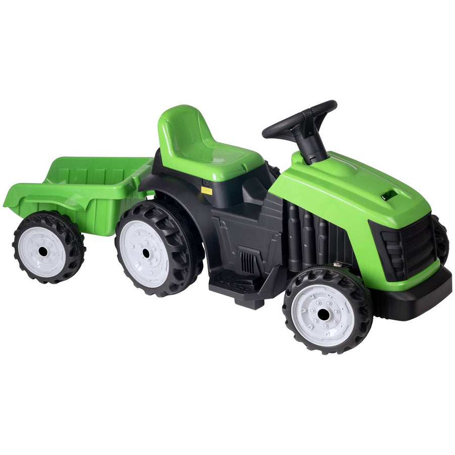 EVO Electric Tractor with Trailer 6V Powered Vehicle - Green