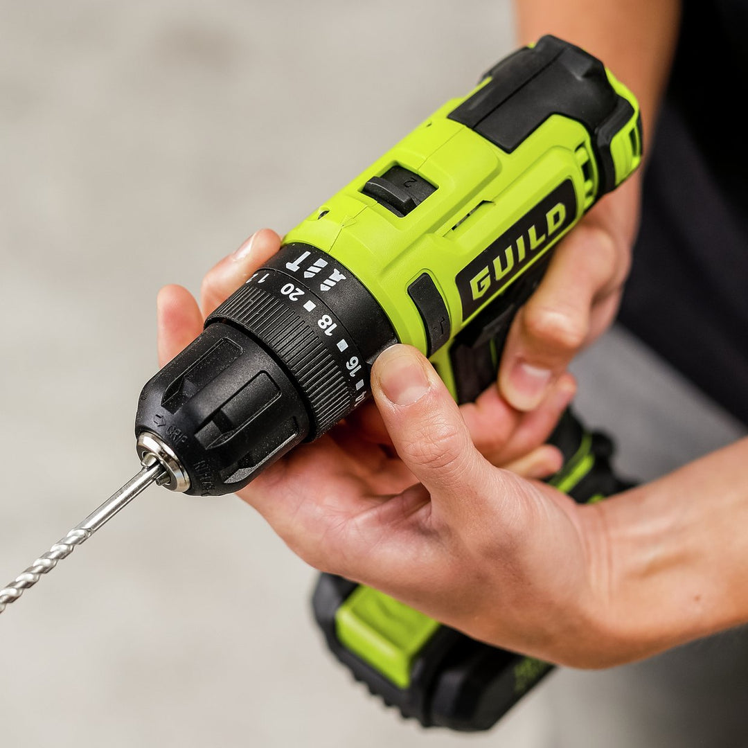 Guild 18V Cordless Impact Drill Driver with 100 Piece Accessory Kit - 2.0Ah