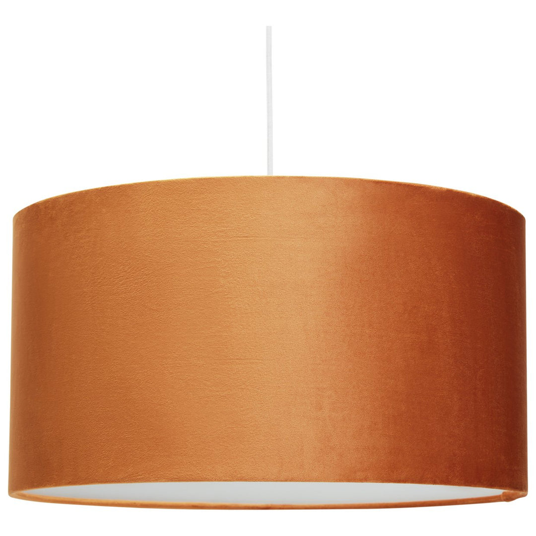 Habitat Orange Velvet Easy Fit Drum Lampshade - 49cm