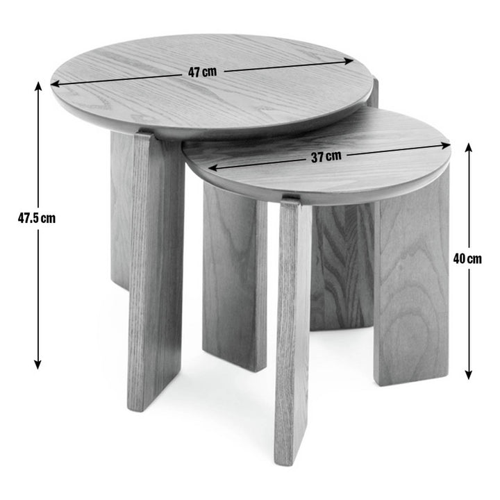 Habitat Xylo Nest of 2 Tables - Oak