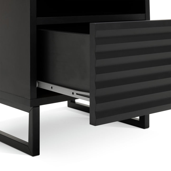 Habitat Cairo 1 Drawer Bedside Table - Black