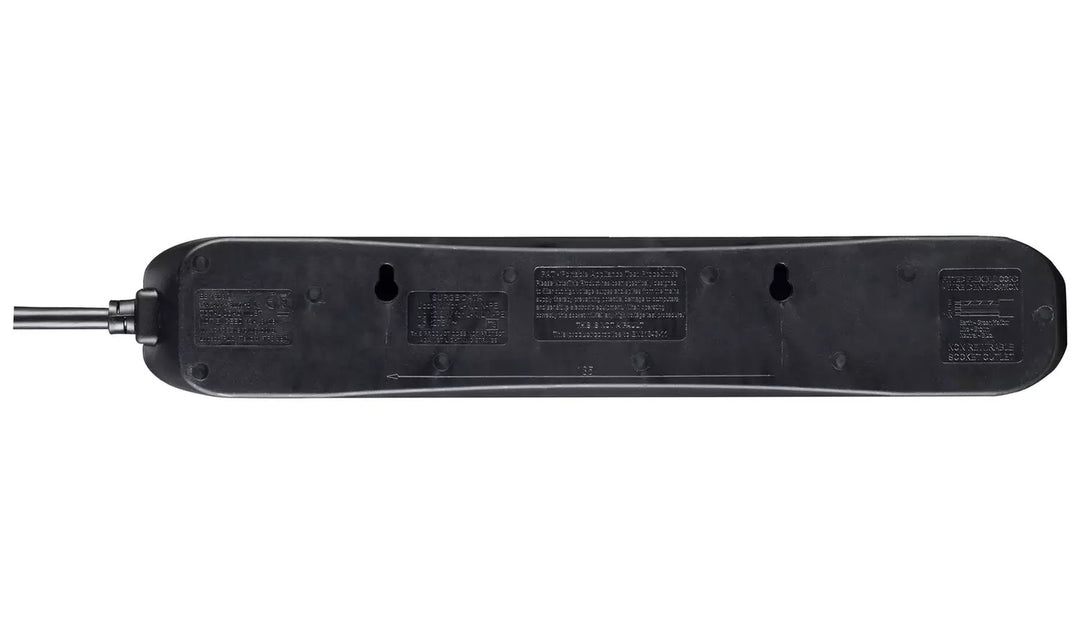 1m Surge Switched Protected Extension Lead - Black