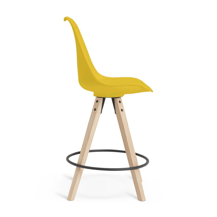 Habitat Jerry Pair of Counter Bar Stools - Mustard
