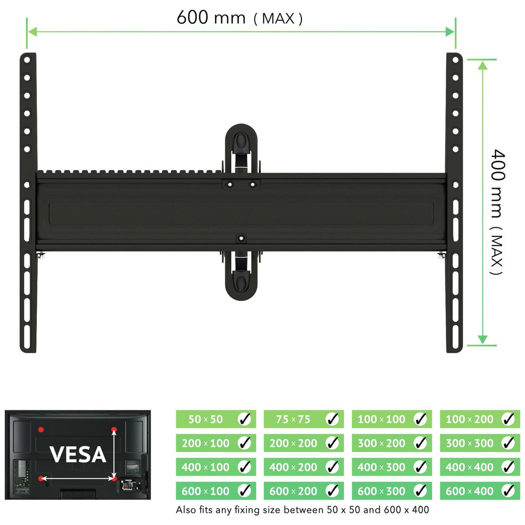 AVF Superior Multi-Position 40-85 Inch TV Wall Bracket