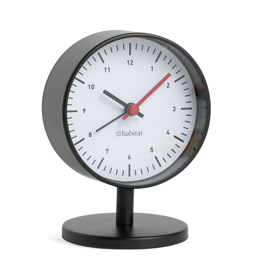 Habitat Analogue Alarm Clock - Black & White