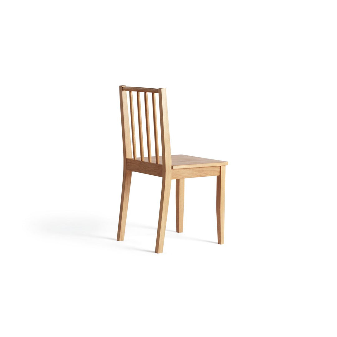 Habitat Nel Pair of Solid Wood Spindle Chair - Natural