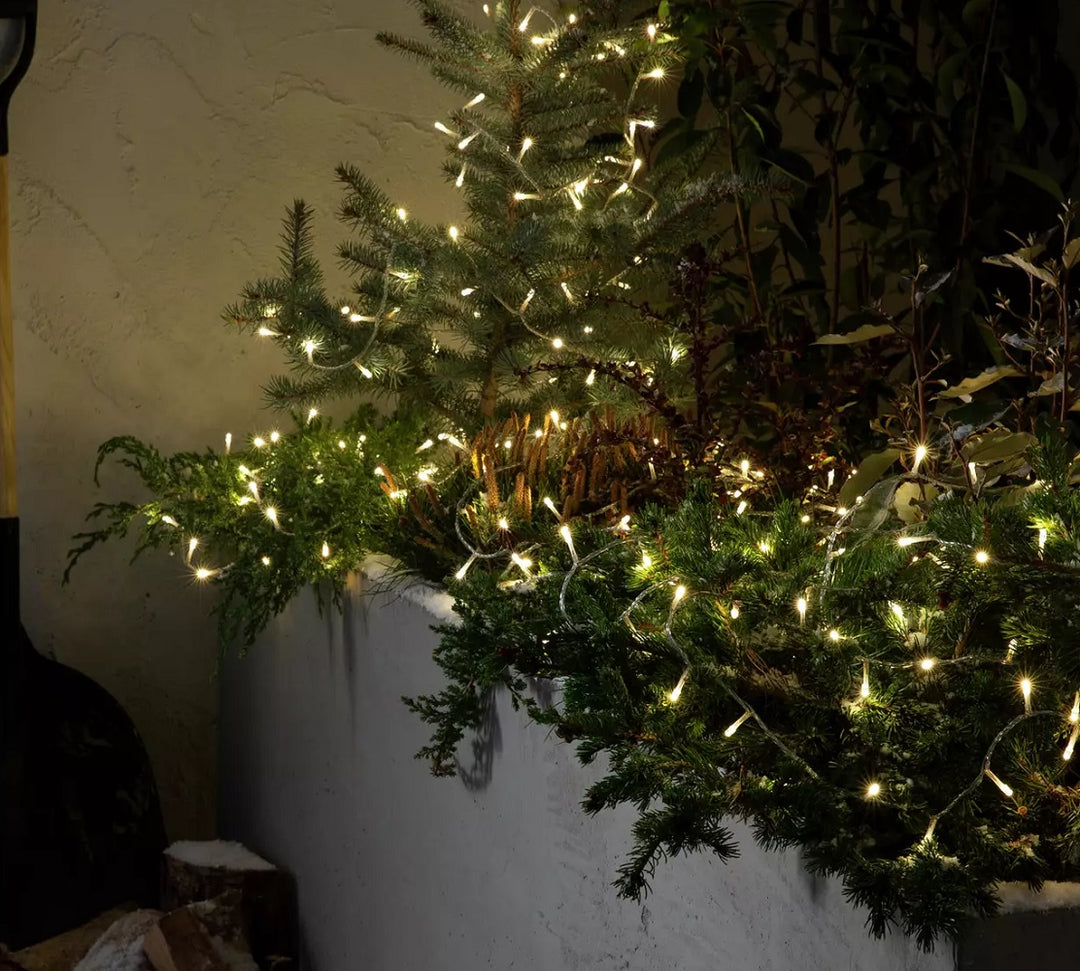 Garden by Sainsbury's 100 Warm White LED Solar String Lights